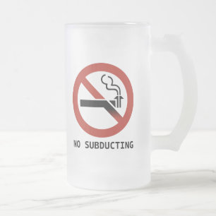 Geen subductie Logo Frosted Mok