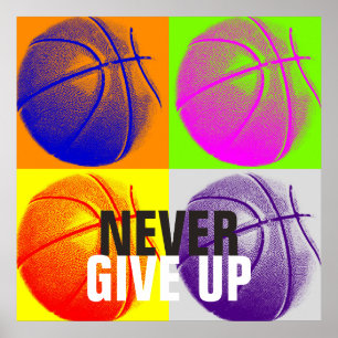 Geen succes met Basketball Pop Art Print