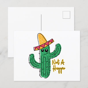 Geen supercactus Mexicaanse sombrero Briefkaart