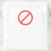 Geen symbool rechthoekige sticker (Tas)