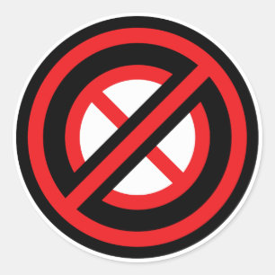 Geen symbool ronde sticker