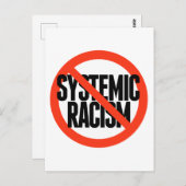 Geen systematische racisme briefkaart (Voorkant / Achterkant)
