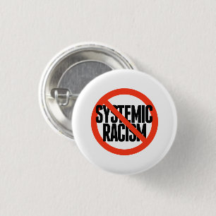 Geen systematische racisme ronde button 3,2 cm