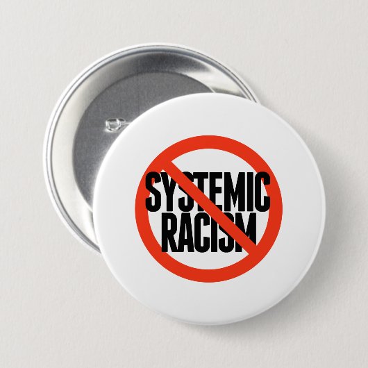 Geen systematische racisme ronde button 7,6 cm (Voorkant /achterkant)