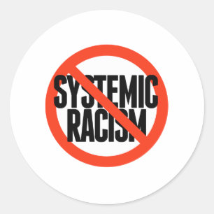 Geen systematische racisme ronde sticker
