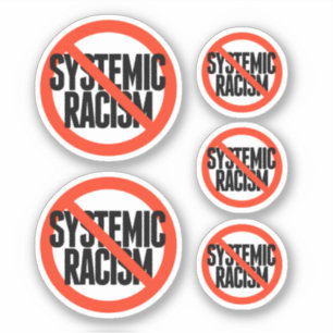 Geen systematische racisme sticker