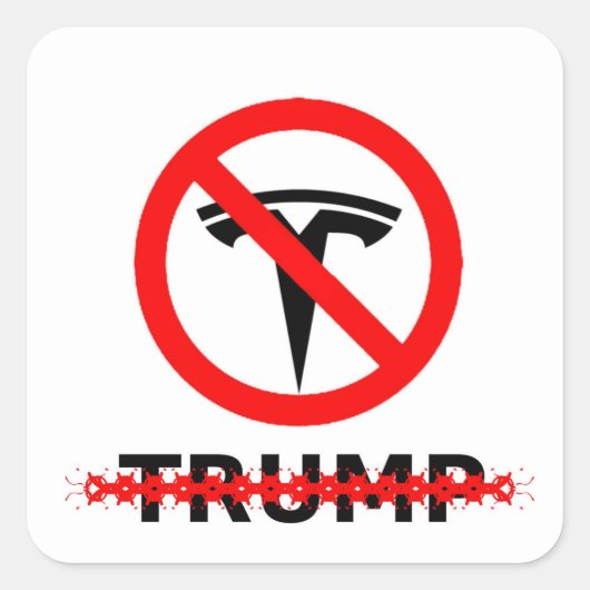 GEEN "T" VIERKANTE STICKER (Voorkant)