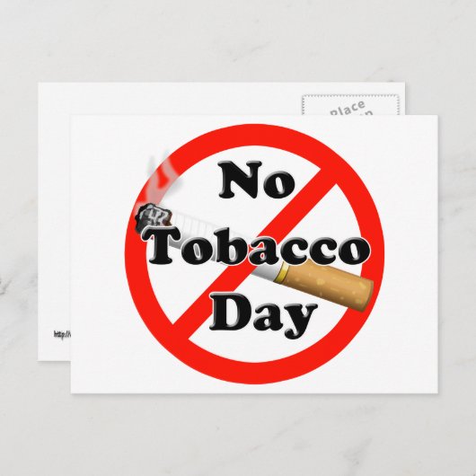Geen tabaksdag briefkaart (Voorkant / Achterkant)