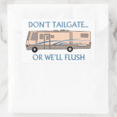 Geen Tailgate Rechthoekige Sticker (Tas)