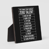 Geen Talent vereist - Succes Motivatie Fotoplaat (Voorkant)