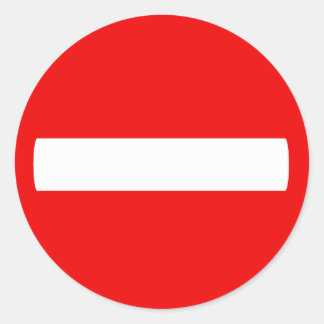 Geen teken invoeren (Sticker) Ronde Sticker