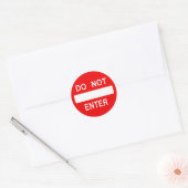 Geen teken invoeren (Sticker) Ronde Sticker (Envelop)