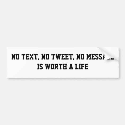 Geen tekst bumpersticker (Voorkant)