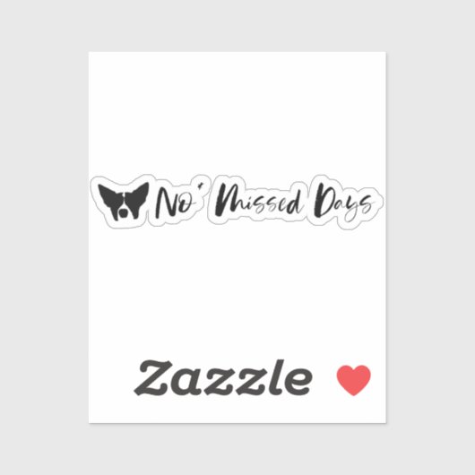 Geen tekstontwerp gemiste dagen sticker (Vel)