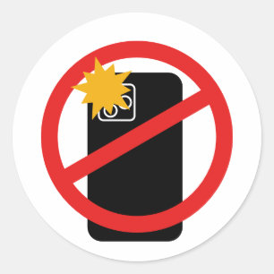 Geen telefoonfotografie - respecteer persoonlijke ronde sticker
