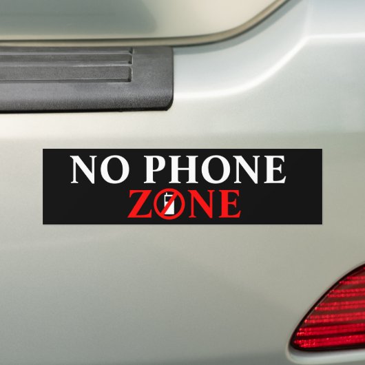 Geen telefoonzone (1.2) bumpersticker (Op auto)