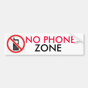 GEEN TELEFOONZONE BUMPERSTICKER