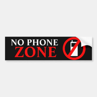 Geen telefoonzone bumpersticker