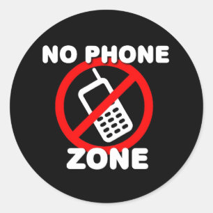 Geen telefoonzone ronde sticker