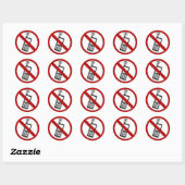 GEEN TELEFOONZONE RONDE STICKER (Vel)