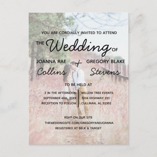 Geen thema, gewoon Briefkaart voor liefdesweddensc (Voorkant)