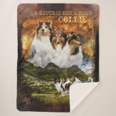 Geen thuis met collies, Sheep Herding, Rustic - Sherpa Deken (Voorkant)