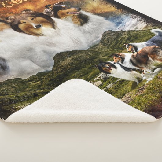 Geen thuis met collies, Sheep Herding, Rustic - Sherpa Deken (3/4)