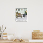 Geen tijd om Piano Lesson-Cartoon te oefenen Poster (Keuken)