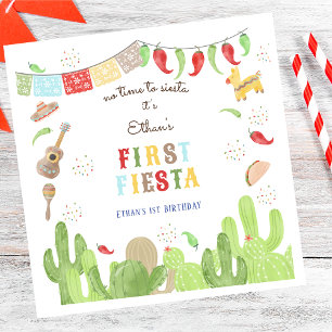 Geen tijd voor siesta fiesta mexican eerste verjaa servet