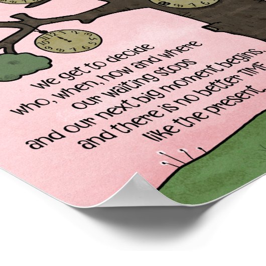 Geen TIJD Zoals het Cadeau Poster (Hoek)