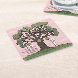 Geen TIJD Zoals het Cadeau Vierkante Kartonnen Onderzetter