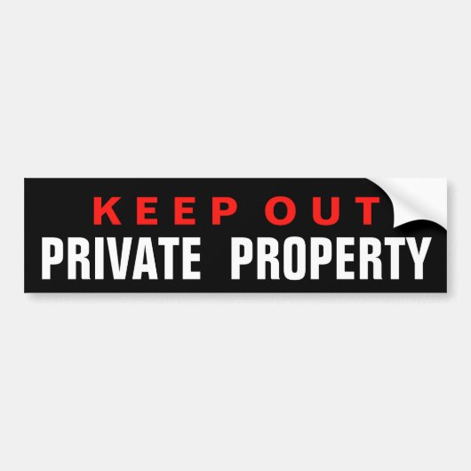 GEEN TOEGANG PRIVÉ EIGENDOM GLANZENDE STICKER (Voorkant)