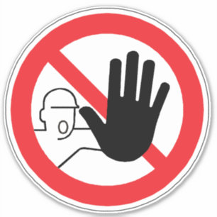 Geen toegang voor onbevoegden Etiket Sticker