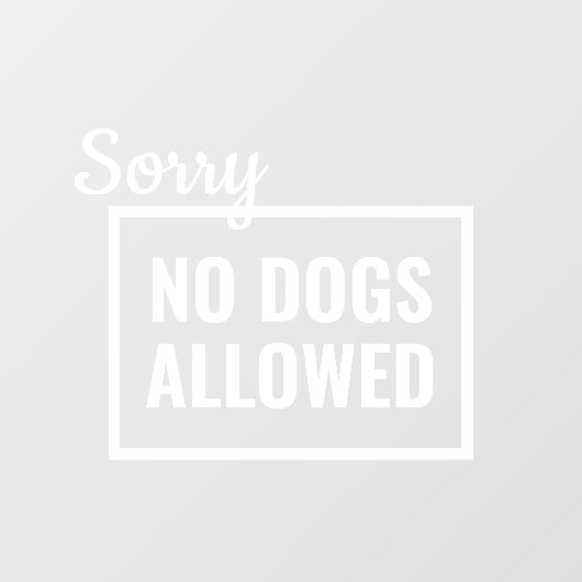 Geen toegestane afdruk, winkelbord raamsticker (Vel)