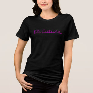 Geen toekomst (fuschia) Tri-Blend shirt