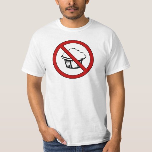 GEEN Topjes. Funny Fat Joke T-shirt (Voorkant)