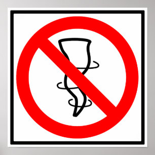 Geen Tornado-snelwegteken Poster