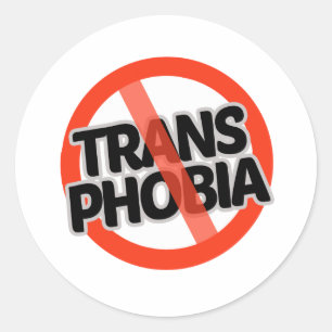 Geen Transfobie Ronde Sticker