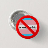 geen transfobie toegestaan ronde button 3,2 cm (Voorkant /achterkant)