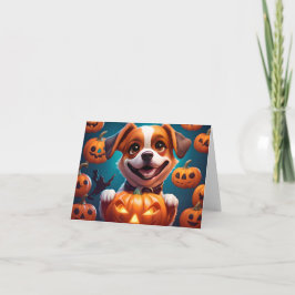 GEEN Tricks ALLEEN Treats Schattige Halloween Pupp Kaart