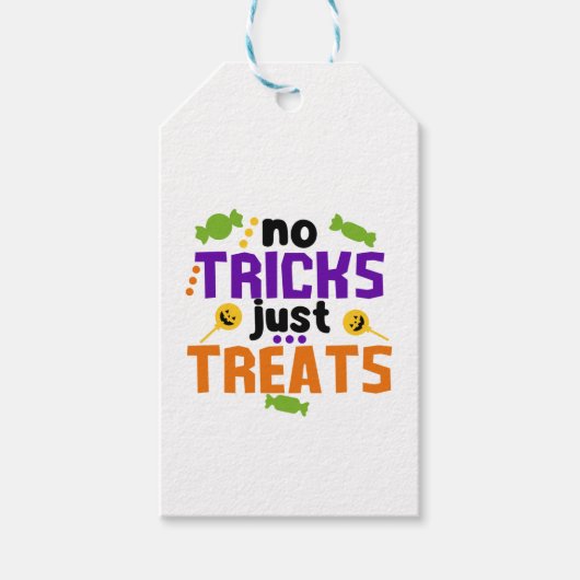 Geen Tricks behandelt gewoon Cadeaulabel (Voorkant)