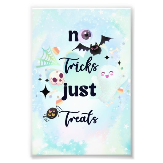 Geen Tricks behandelt gewoon Foto Afdruk (Voorkant)