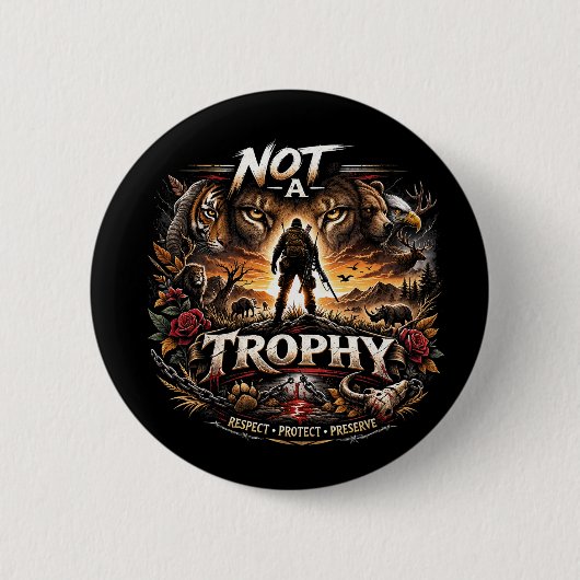Geen Trofee Ronde Button 5,7 Cm (Voorkant)