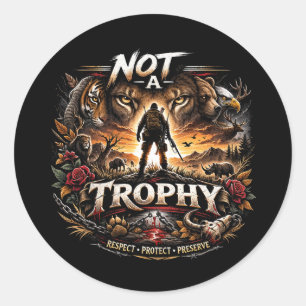 Geen Trofee Ronde Sticker