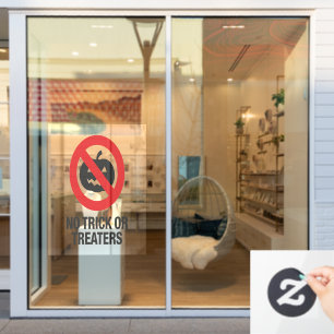 Geen truc of traktaties Anti Halloween Motif 1 Raamsticker