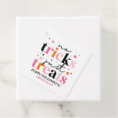 Geen trucjes, gewoon roze Halloween Bedankjes Labels (In situ)