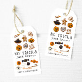 Geen trucs alleen trakteert Halloween cadeau label Cadeaulabel