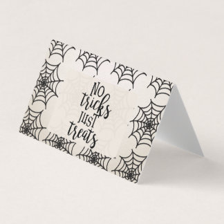 Geen trucs behandelt alleen Halloween-goodies Visitekaartjes