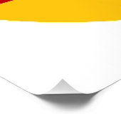 Geen Trump (geel en rood) Perfect Poster (Hoek)