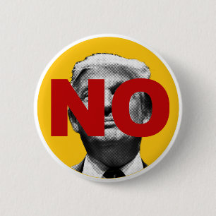 Geen Trump (geel en rood) Ronde Button 5,7 Cm